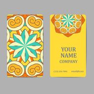Business cards with mandalas Card or invitation Vintage decorative elements N3