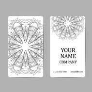 Business cards with mandalas Card or invitation Vintage decorative elements N5