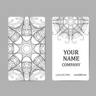 Business cards with mandalas Card or invitation Vintage decorative elements N6