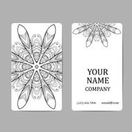 Business cards with mandalas Card or invitation Vintage decorative elements N7