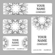 Business cards with mandalas Card or invitation Vintage decorative elements N9