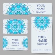 Business cards with mandalas Card or invitation Vintage decorative elements N12