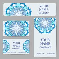 Business cards with mandalas Card or invitation Vintage decorative elements N13