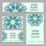 Business cards with mandalas Card or invitation Vintage decorative elements N15
