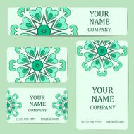Business cards with mandalas Card or invitation Vintage decorative elements N17