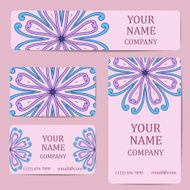 Business cards with mandalas Card or invitation Vintage decorative elements N19