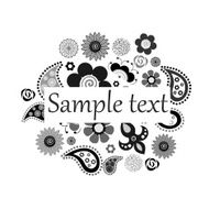 flowers-template black