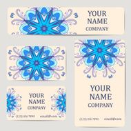 Business cards with mandalas Card or invitation Vintage decorative elements N20