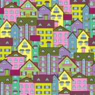 Background with colorful houses N4