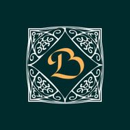 Ornate Monogram Frame &#039;B&#039;