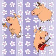 background with pigs N7