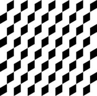 Black and white geometric seamless pattern with trapezoid
