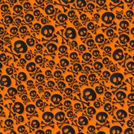 Cute black skulls and crossbones seamless pattern