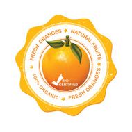 Fresh Oranges - grunge stamp N2