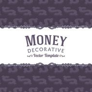 Vector decorating design made of isometric dollar symbols N2