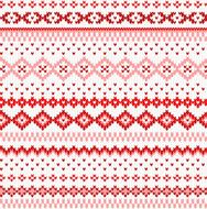 seamless red and white knitted background N6