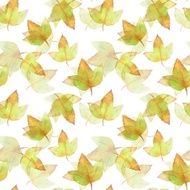 Autumn leaves Watercolor floral background 3 N2