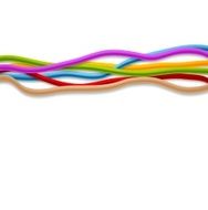 Isolated colorful wires on white background