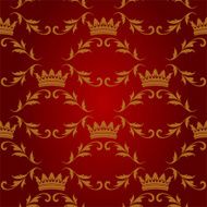 Seamless pattern with crowns