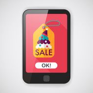 Christmas sale flat icon with long shadow eps10 N2