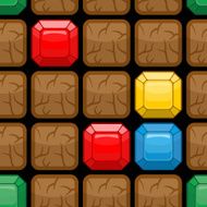 Stones and jewels seamless pattern Diamonds in ground Gaming N2