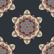 Seamless brown Abstract Retro Ornate Mandala Background for greeting card