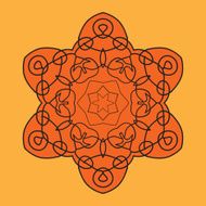 Orange mandala