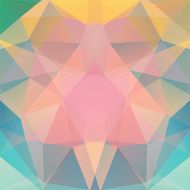 abstract background consisting of pink green yellow triangles