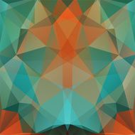 abstract background consisting of green brown orange triangles