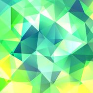 abstract background consisting of green white yellow triangles