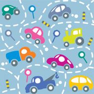 Cars on the road Seamless pattern N13