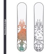 Snowboard Design Abstract Mushroom Two N2