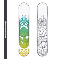 Snowboard Design Abstract Mushroom One N2