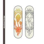 Skateboard Design Abstract Mushroom Three N2