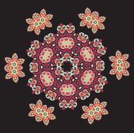 Mandala Wallpaper Round frame Mandala Circular Ornamental Pattern Vintage decorative