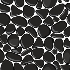 Pebbles seamless pattern on white background