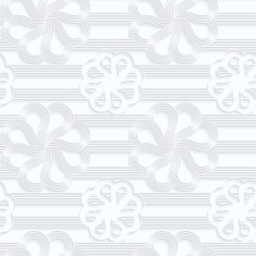 Quilling paper lines and flowers with rim