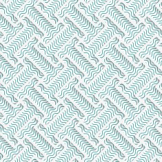White 3D with colors green wavy striped T shapes