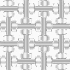 Shades of gray striped double T shapes