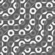 Shades of gray diagonal waves with donuts