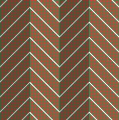 Retro fold red dotted chevron