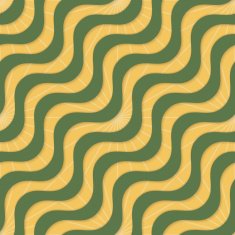 Retro 3D yellow green waves and rays