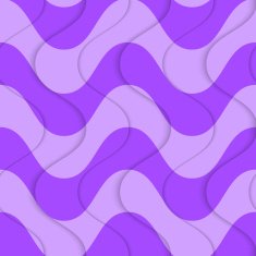Retro 3D purple overlapping waves