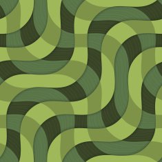 Retro 3D green overlapping waves with texture