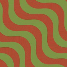 Retro 3D green and brown diagonal waves with texture