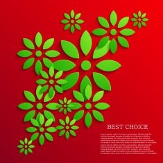 Vector modern colorful flowers background N2