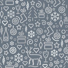 Christmas and New Year's seamless pattern N18