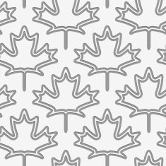 Perforated maple leaves double countered