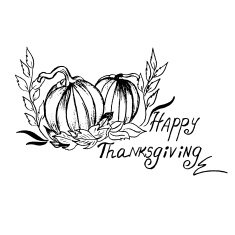 Thanksgiving sketch hand drawing vector illustration