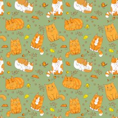 cute cats seamless pattern N7